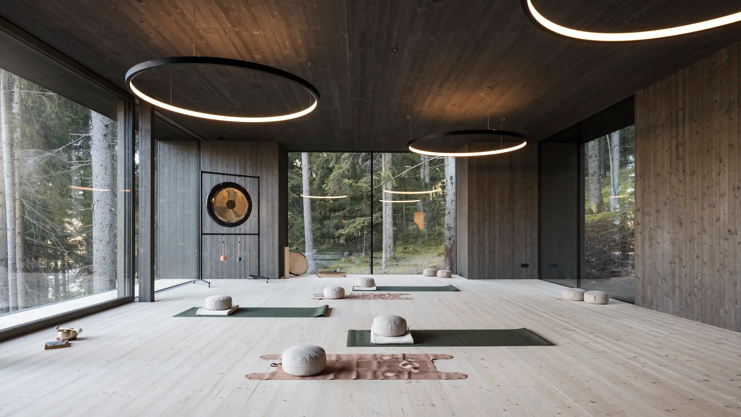 A yoga studio in Ikea, a great place for a family wellness retreat