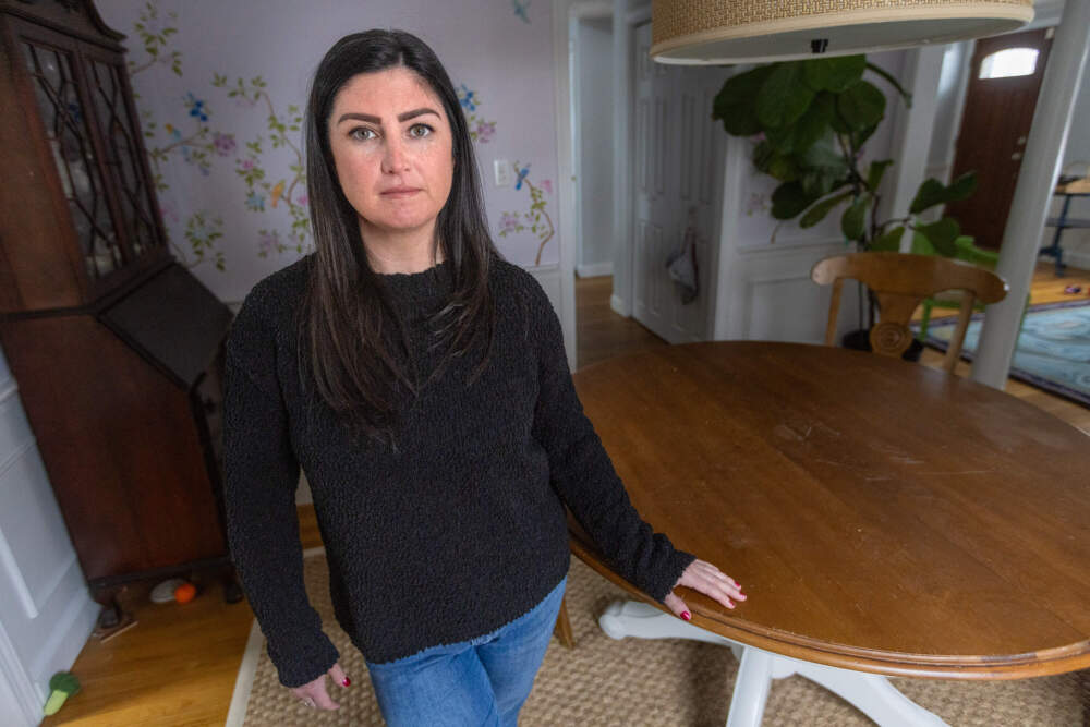 Olivia Smith, a nurse at Brigham and Women's Hospital, has worked in the emergency department for 10 years, where she says she has faced verbal abuse and witnessed co-workers. (Jesse Costa/WBUR)