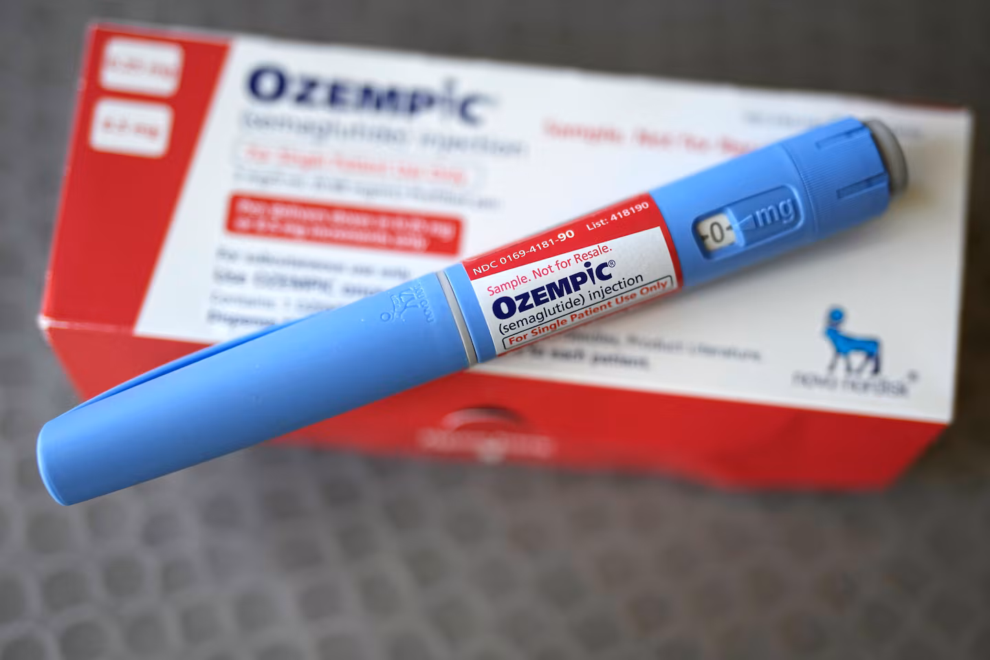 The injectable GLP-1 weight loss drug Ozempic, pictured in July 2023.