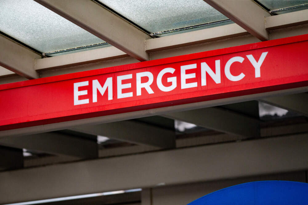 A sign at the entrance to Cambridge Hospital. (Jesse Costa/WBUR)